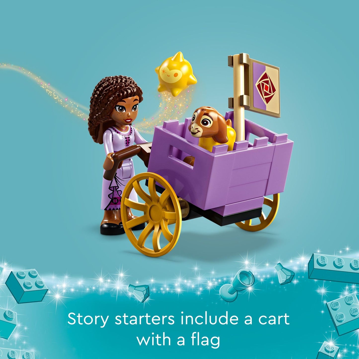 LEGO Disney Wish: Asha in The City of Rosas 43223 Building Toy Set, A Buildable Model from The Disney Movie to Inspire Adventures and Creative Play,
