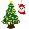 Flechllary 3ft DIY Felt Christmas Tree for Toddlers, Set Plus Snowman Advent Calendar with 33 Removable Ornaments, Wall Hanging Xmas Gift for Kids