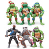 KLUKGE 6-Packs Turtles Action Figures 4.7 Inches Turtles Toys Multi-Jointed Movable Cartoon Turtle Toy Set Birthday Gifts for Friends and Fans