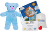 Stuffems Toy Shop Make Your Own Stuffed Animal 16" "Baby Blue Patch Bear - No Sew - Kit with Cute Backpack!
