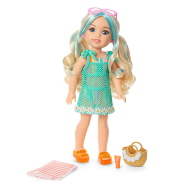 American Girl, AG Sisters Beachy Chic Fashion Set, Doll Clothes, for 14.5-inch Dolls, 8 pcs, for Ages 4+ (Amazon Exclusive)