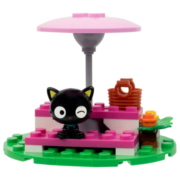 BLDR Hello Kitty and Friends Kuromi’s Popcorn Stand Building Set - Kuromi & Chococat Poseable Minifigures - Gifts for Kids & Sanrio Fans Ages 8+, 0129