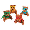 Fun Express Teddy Bear Stuffed Animals Bulk Set of 12 - Superhero Plushies Party Favors for Kids Birthday | Classroom Prizes Treasure Box Toys |
