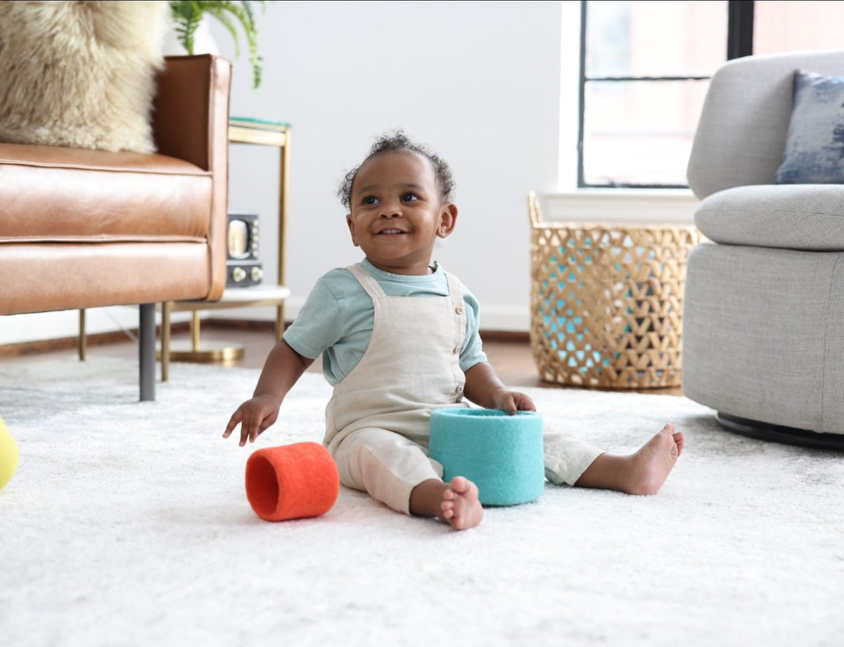 Lovevery, Nesting Felt Baskets (3), Perfect for Your Toddler Starting at 13 Months+