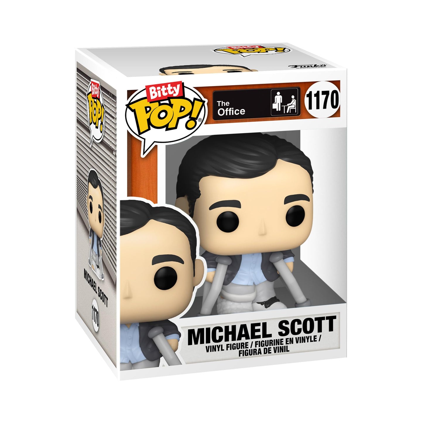 Funko Pop! Bitty: The Office - Dwight with Pumpkinhead 4-Pack, and A Surprise Mystery Mini Figure - 0.9 Inch (2.2 Cm) - Stackable Display Shelf