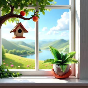 2Pcs Miniature Plant Accessory, Green Potted Plant, 1:12 Scale, Suitable for Home and car Decoration