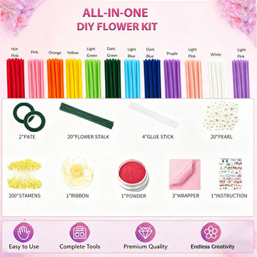 600 Pcs Pipe Cleaners Craft Kit, 12 Colors Pipe Cleaners Bulk for DIY Crafts, Beginner-Friendly Chenille Stems with Video Tutorial, Complete Pipe
