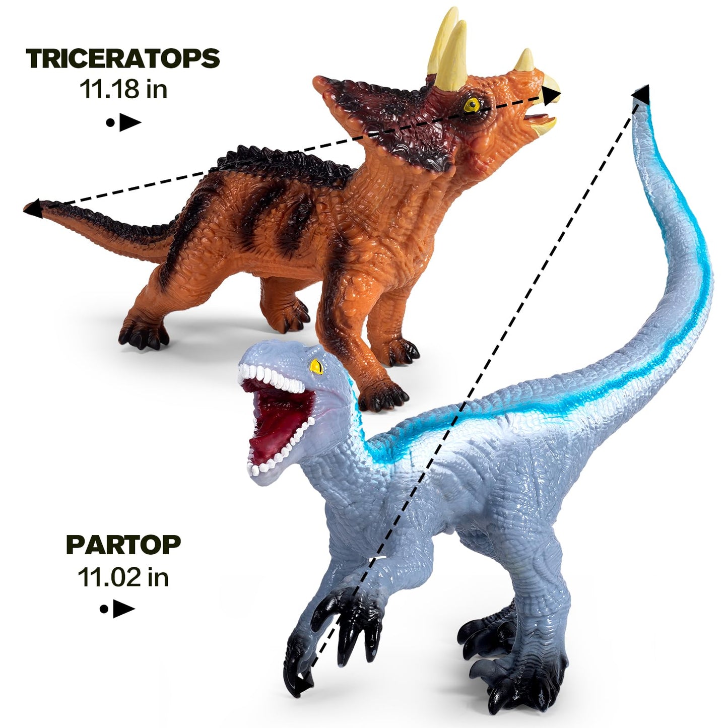 BotZilla 7 Piece Jumbo Dinosaur Toys Big Dinosaur Toy for Boys Realistic Giant Dinosaur Toys for Kids 3-5 - Perfect Dinosaur Gifts for Kids