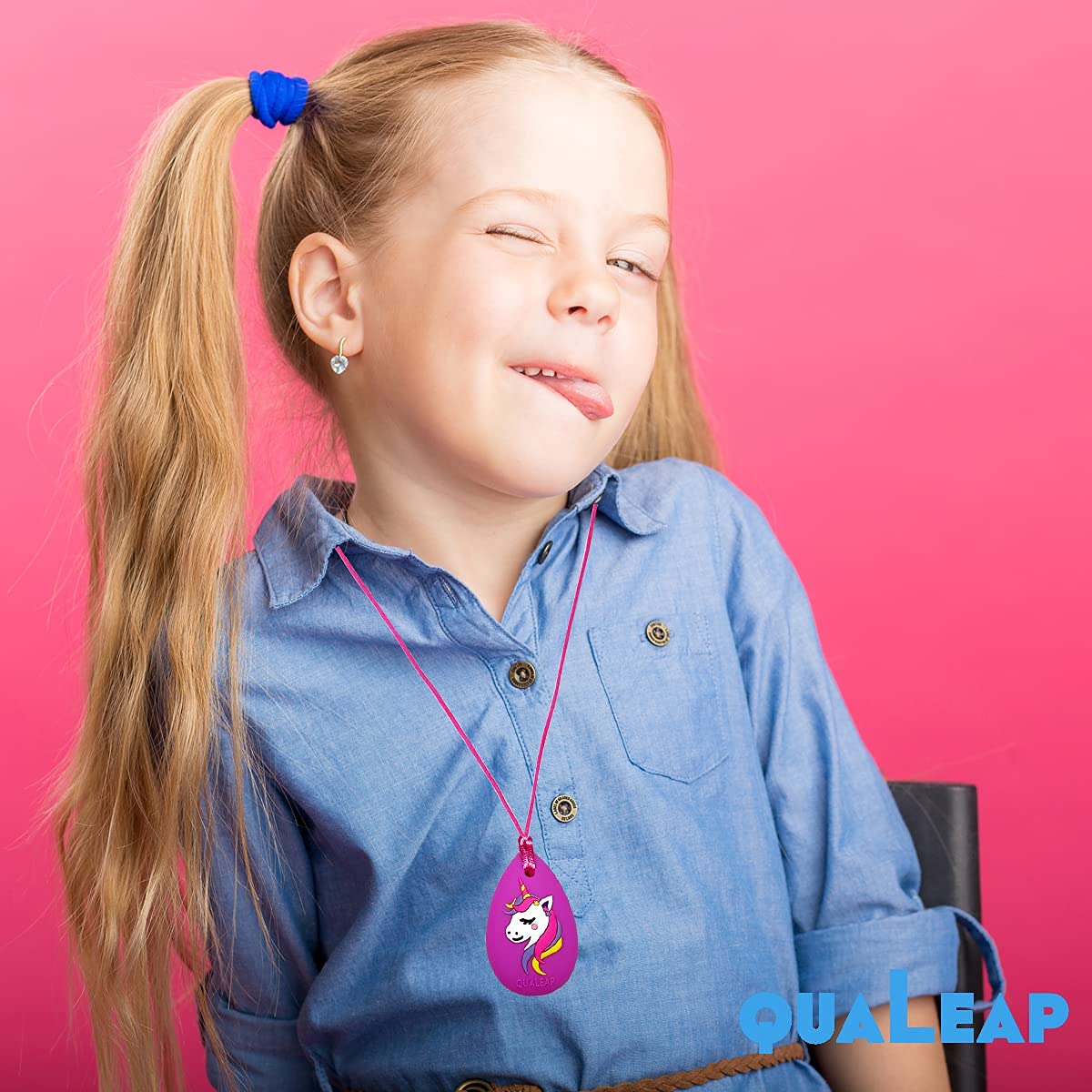 Xtra Tough Chew Necklace for Kids Girls (Exclusive) - Chewing Necklace Teething Necklace Teether Necklace Chew Toys Teething Toys - Designed