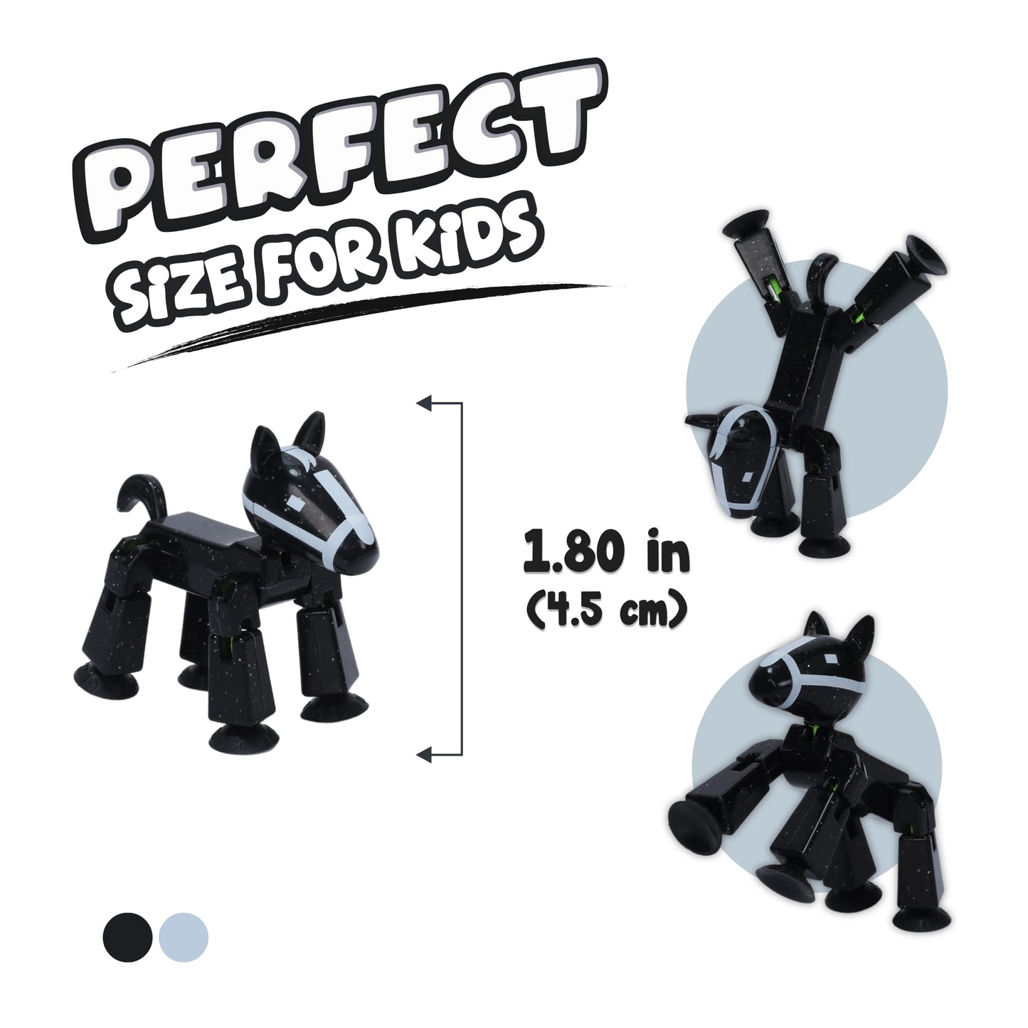 STIKBOT Zing Zanimation Studio with Horse (What the Bot) - Stop Motion Animation Playset with Poseable Figures & Green Screen for Creative Play
