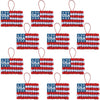 Fun Express Patriotic Pom-Pom American Flag Sign Craft Kit - Makes 12 DIY 4th of July Crafts for Kids Ages 4-8 | Memorial Day Activities