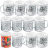 Fun Express Christmas Mugs Set of 4 Kids - 12 Pack Color Your Own Holiday Artist Plastic Mugs with Handles | Craft Kits for Christmas Party Activities