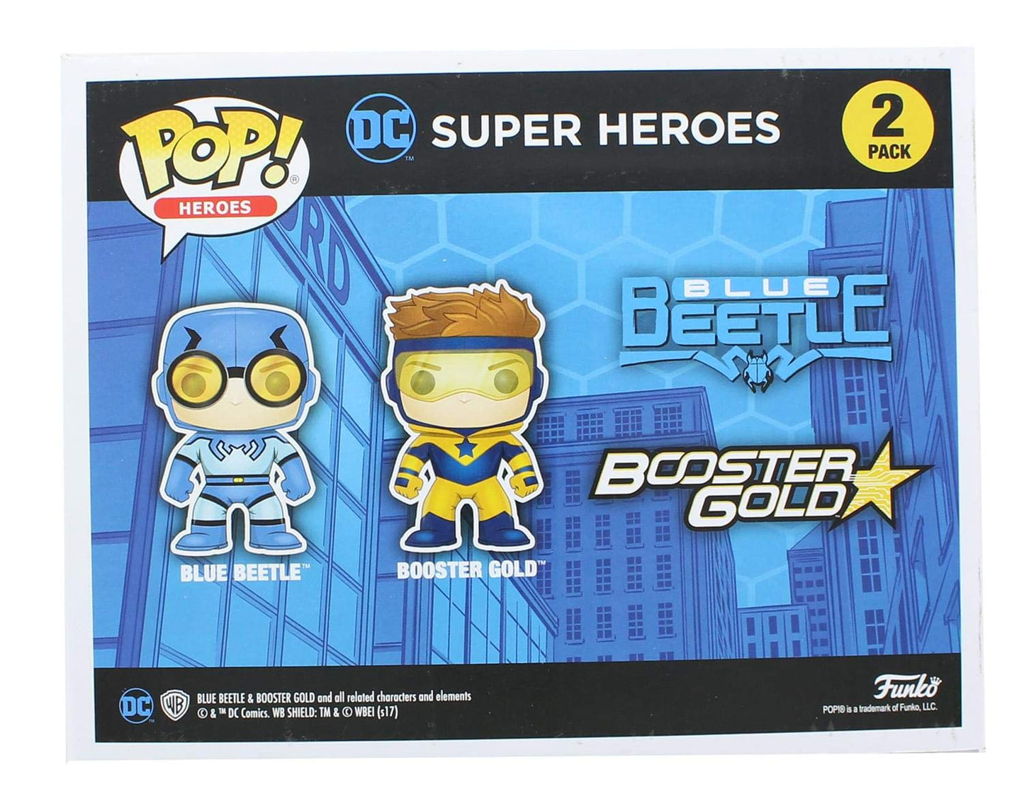 Funko Pop! Heroes: DC Heroes Booster Beetle Vinyl Figure (2 Pack), Gold/Blue