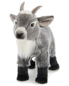 Bearington Garret the Goat Realistic Stuffed Animals - 12" Gray Plush Goat Stuffy with Weighted Body, Soft Fur, Airbrushed Details and Lifelike Design