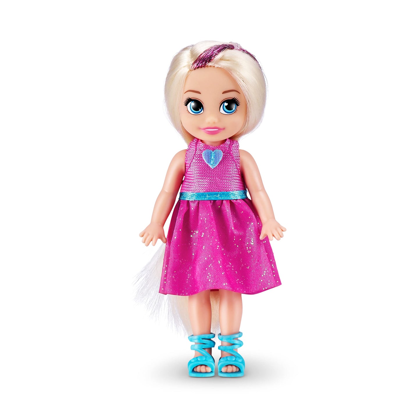 Sparkle Girlz Princess Doll and Pet Set - Blue Dress and Dog by ZURU, 2 Pets Included, Posable Fashion Doll, Removable Dress, Hair Styling, Gift for