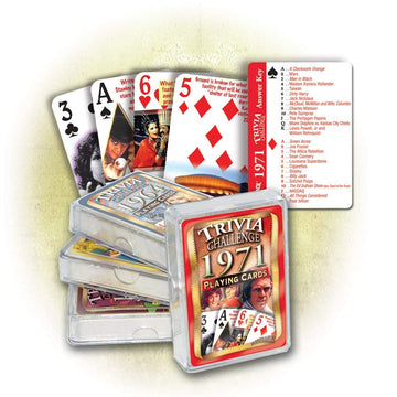 Flickback 1971 Trivia Playing Cards