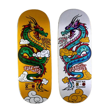 SOLDIER BAR Pro Fingerboard Complete (5-Layer Handmade Maple Deck+ ARK i (34.5mm) Truck+Pro ICS Wheels) (Fortune Loong)
