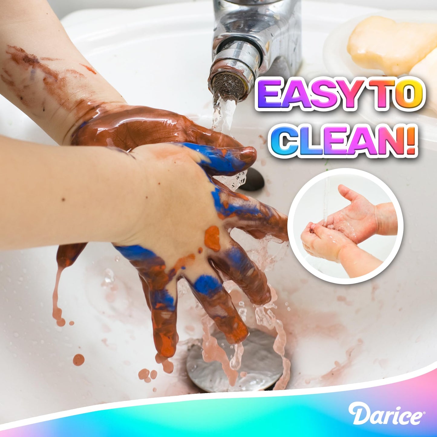 Darice Washable Finger Paint for Kids - Non-Toxic Kids Paint with 18 Vibrant Colors 1 oz Each - Water-Based Mess Free Crafts Art Supplies For Toddlers