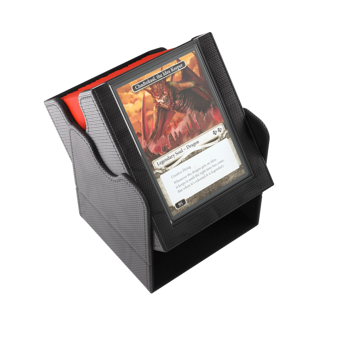 Gamegenic Squire Plus 100+ XL Convertible Deck Box - Holds 100 Double-Sleeved Cards! Premium Commander Card Case, Detachable Slide Card Case