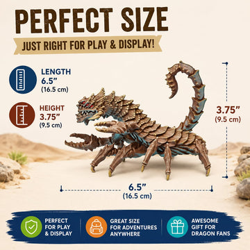 Safari Ltd. Desert Dragon Figurine - Hand-Painted, 6.5" Mythical Model Figure - Engaging Fantasy Toy for Boys, Girls & Kids Ages 4+
