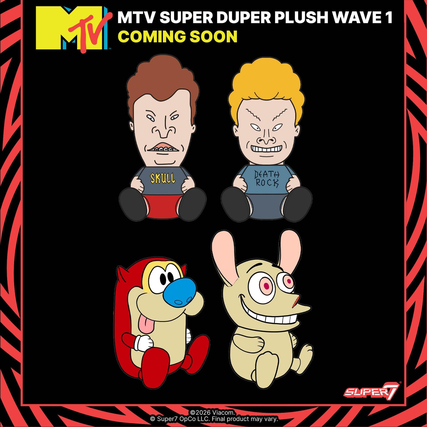 Super7 Super Duper Plush Beavis - 8" MTV Beavis and Butt-Head Plush Toy - Classic TV Show Collectibles and Retro Toys