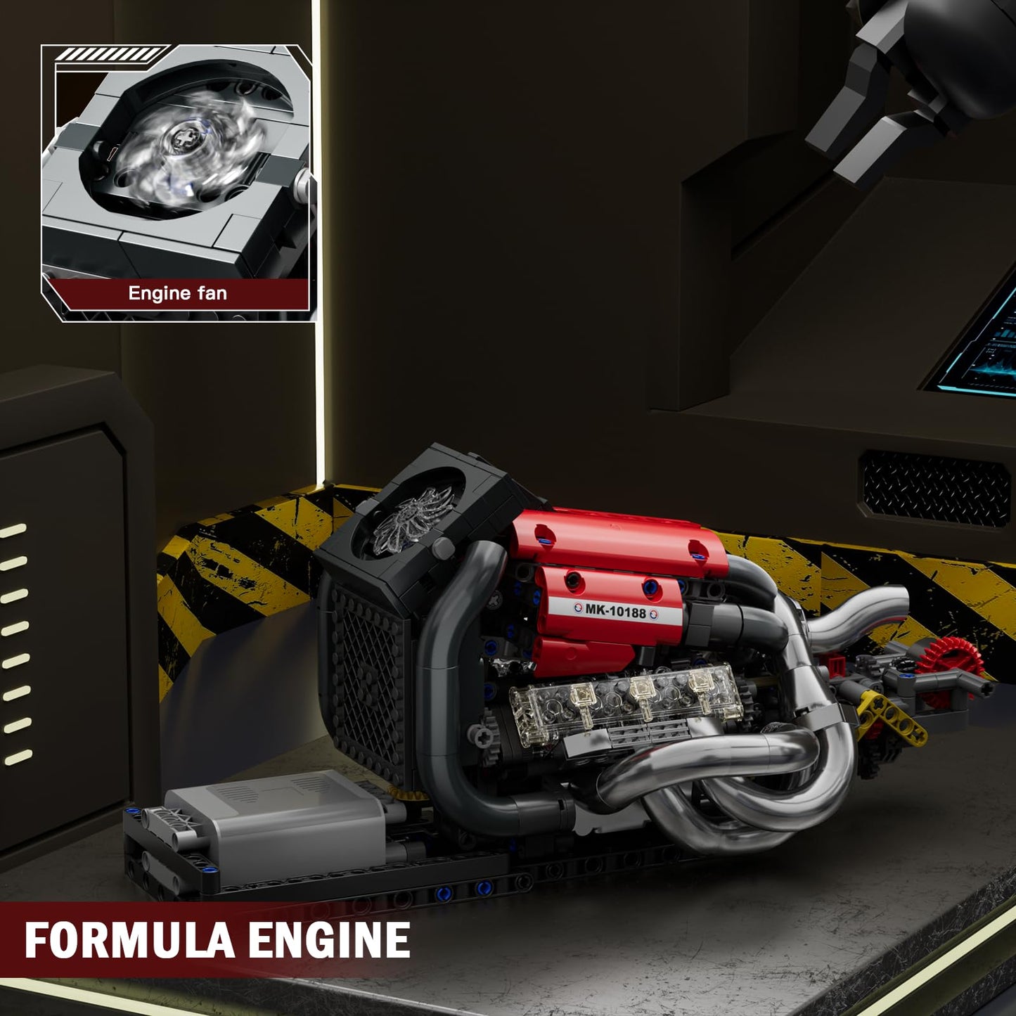 Formula One Engine Building Blocks, 980PCS Motor Model Sets for 14+