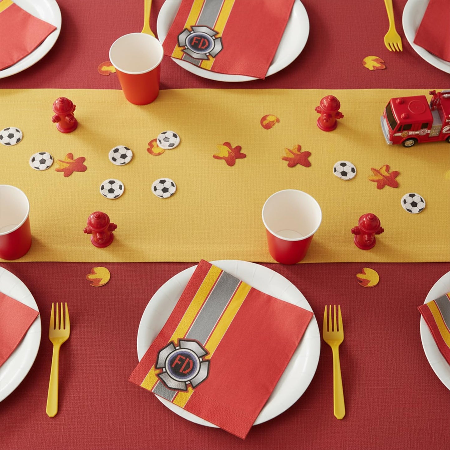 Fun Express - Fire House Hero Lunch Napkins (16pc) for Birthday - Party Supplies - Print Tableware - Print Napkins - Birthday - 16 Pieces