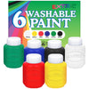 EXTRIC Washable Paint for Kids 6 PK Tempera Finger Paints 2oz Bottles