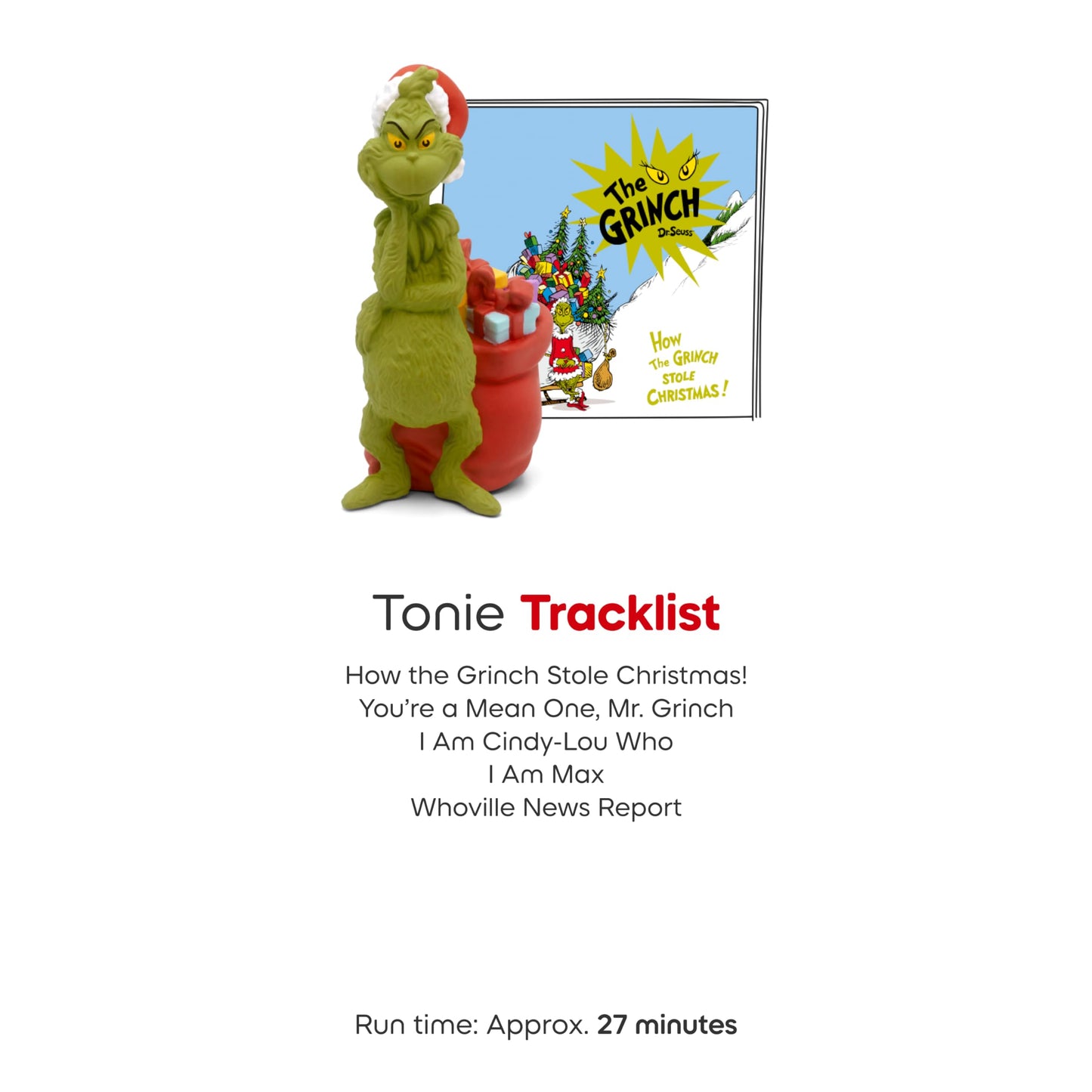 Tonies The Grinch Audio Toy Figurine from How The Grinch Stole Christmas by Dr. Seuss