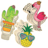 Color Your Own Wood Tropical Shapes (24Pc) - Crafts for Kids and Fun Home Activities VBS 2026