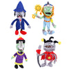 4 PCS PVZ Plant and Zombies Plush Zombies Sets 1 2 Stuffed Soft Toys Wizard Zombie, Sun Zombie, Red Boy Zombie, Sticker Zombie PVZ Figure Doll New