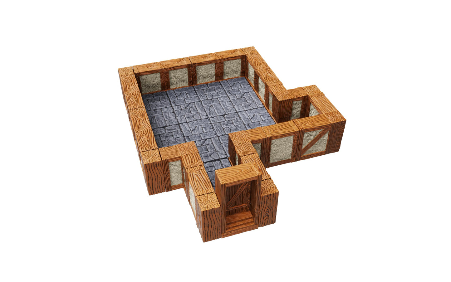 WizKids Warlock Tiles: Expansion - 1 in. Town & Village Straight Walls