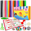 Tiehuoxia Craft Pipe Cleaners 1000pcs in 20 Colors & Mixed Supplies 500pcs, Scissors & Tutorial Manual Included, Multicolor Pony Beads, Googly Eyes
