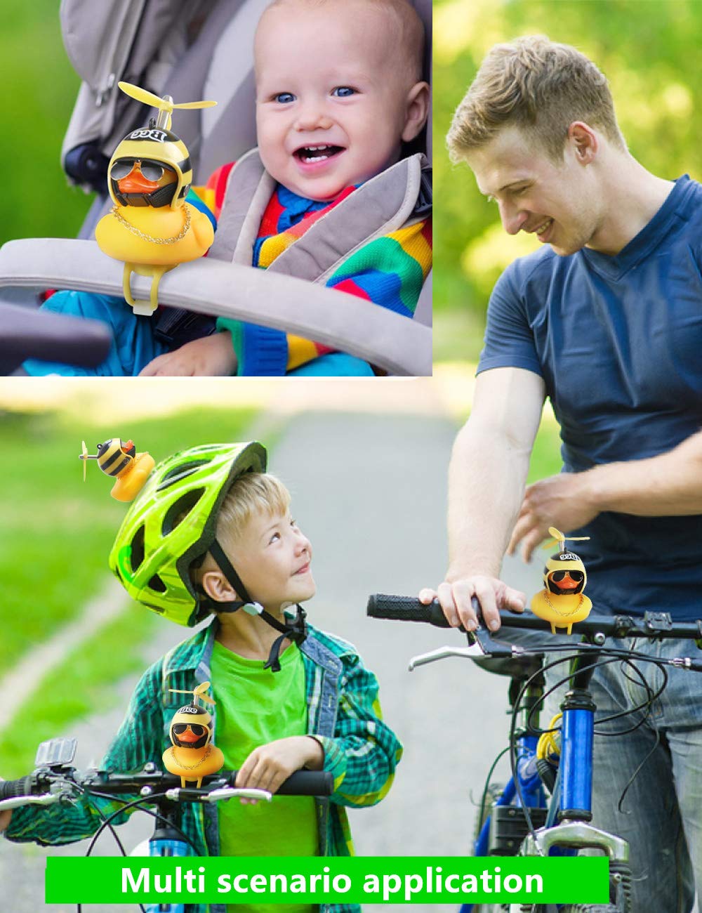 MuYuDaDi Rubber Duck Patos para jeeep Lights Christmas Duck Cart Marine Duck Cool Companion Toy Squeaky Glasses Rubber Ducks Funny (Stars and Stripes