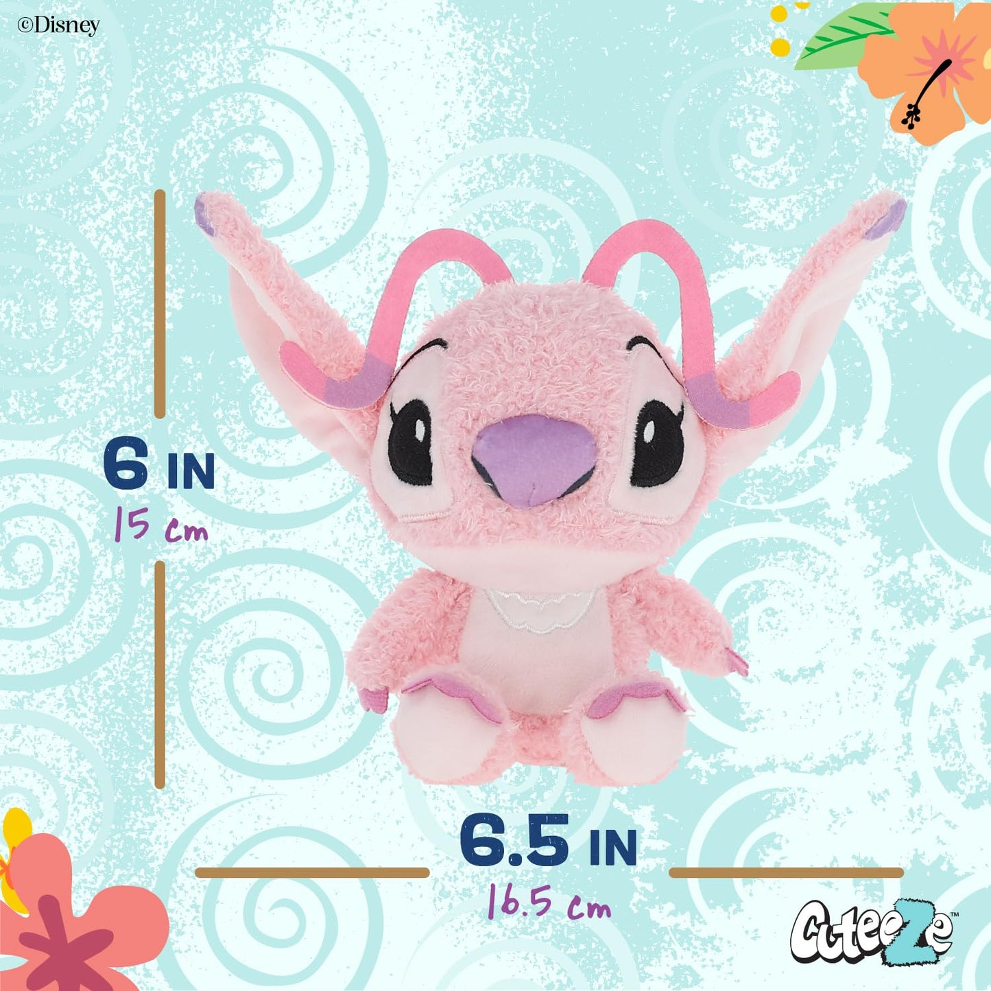 KIDS PREFERRED - Disney Baby Lilo & Stitch CUTEEZE 2 Pack Angel & Stitch Plush Stuffed Animals, Experiment 626, Multicolor,6 inches