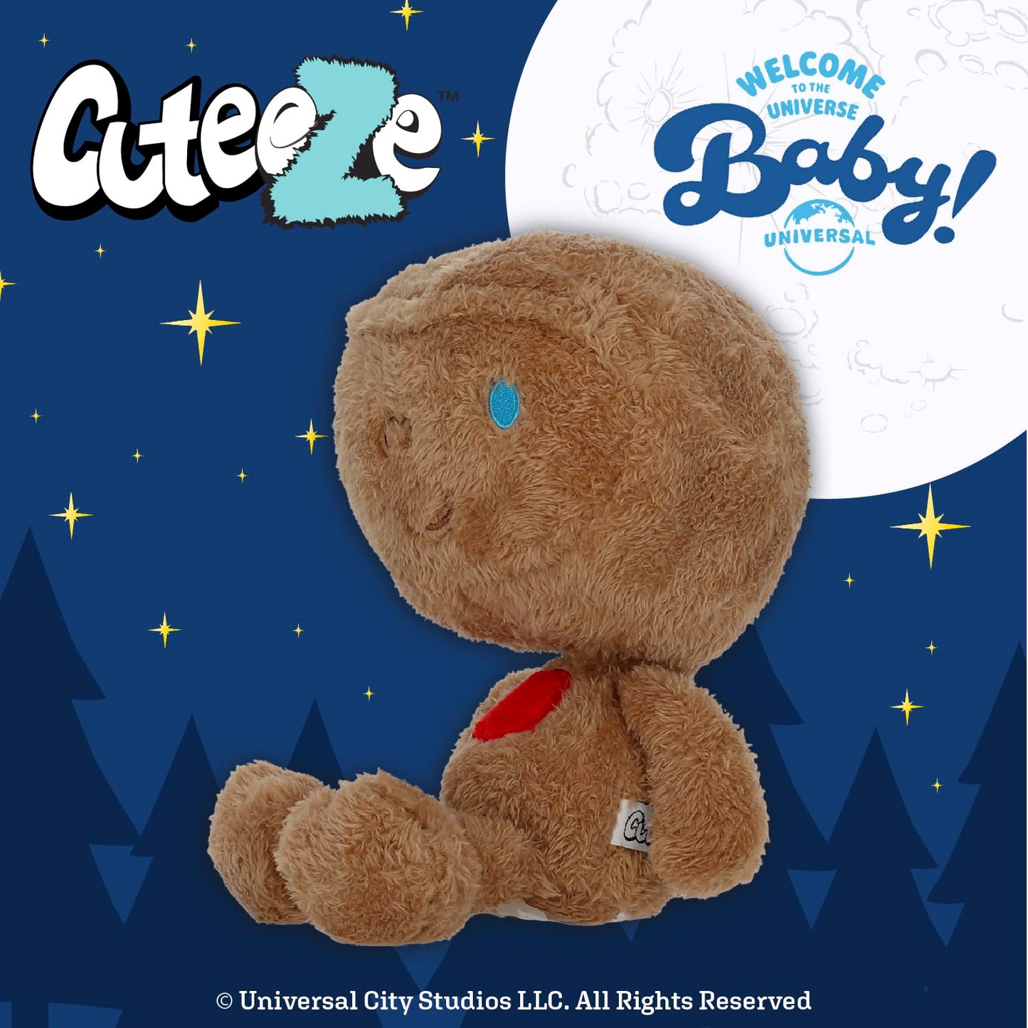ET Cuteeze Stuffed Plush Toy - 12 Inch Extra Soft Plushie - Crinkle Sound in Ears - Beans in The Body for Comforting Feel - Perfect Loveable Gift