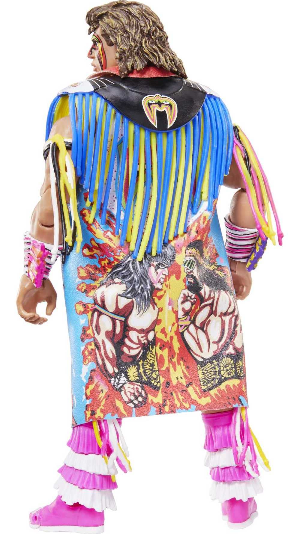 Mattel WWE Ultimate Edition Action Figure & Accessories Set, Warrior 6-inch Collectible with 30 Articulation Points, Swappable Pieces & Entrance Gear
