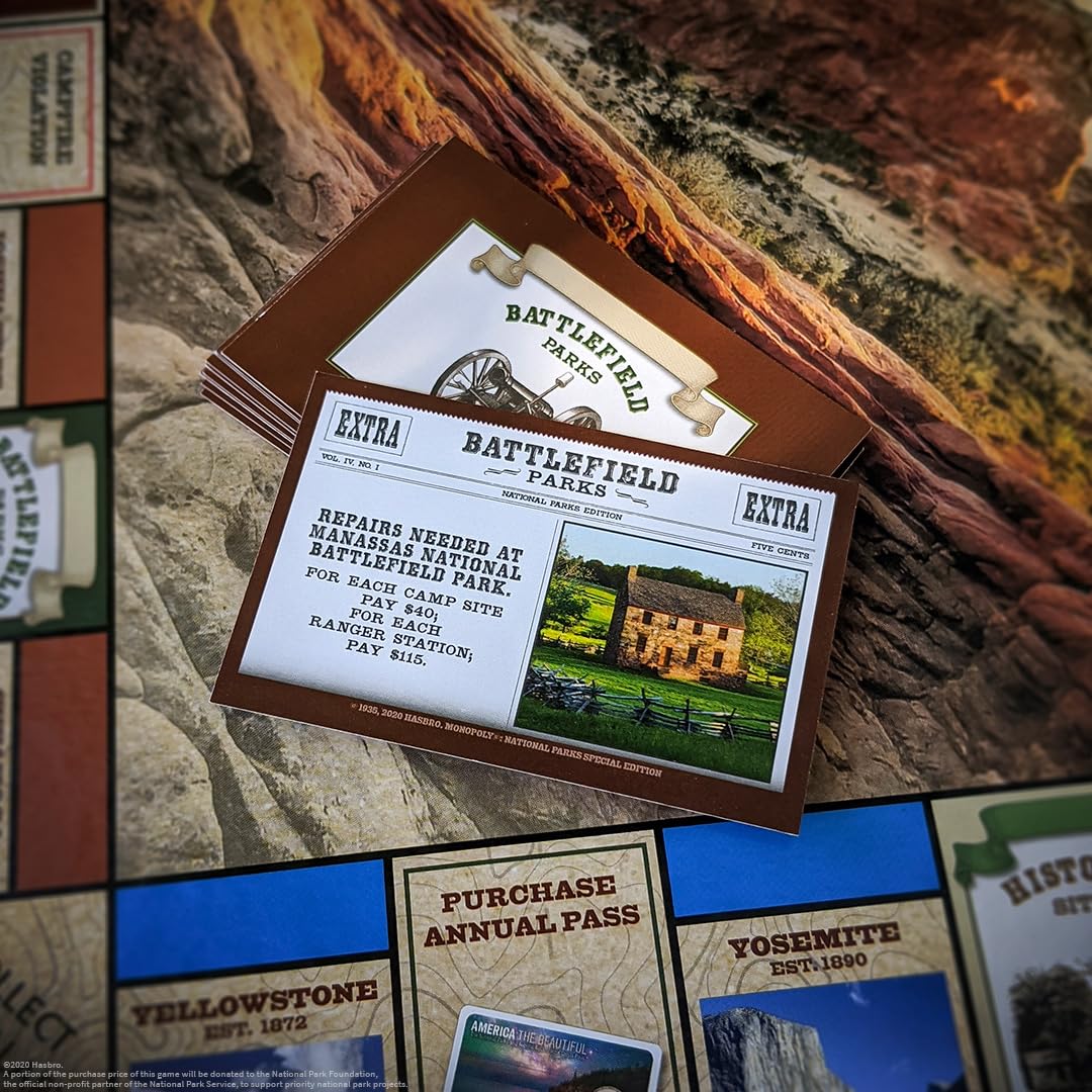 Monopoly National Parks 2020 Edition | Featuring Over 60 National Parks from Across The United States | Iconic Locations Such as Yellowstone
