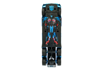 Jada Transformers The Last Knight 1:24 Optimus Prime Die-Cast Car w/Robot on Chassis, Toys for Kids and Adults