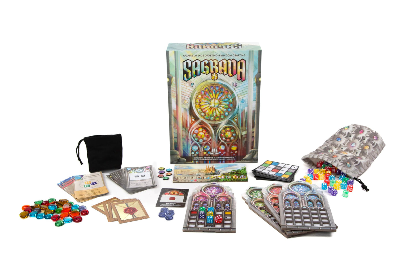 Floodgate Games Sagrada Board Game | Family Game for Kids and Adults | Dice Drafting and Placement Strategy Game | Ages 10+ | 1 to 4 Players