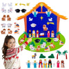 OurWarm Christmas Tree for Kids Wall - Felt Toddler Nativity Play Set With 30 Pcs Detachable Ornaments, Xmas Tree for Kids to Decorate Wall Hanging