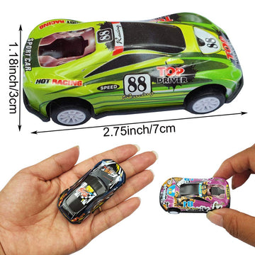 12 Pull Back Racing Cars Die cast Race Car Vehicles Playset,2.7 Inch Metal Friction Powered Car Toys for Toddlers