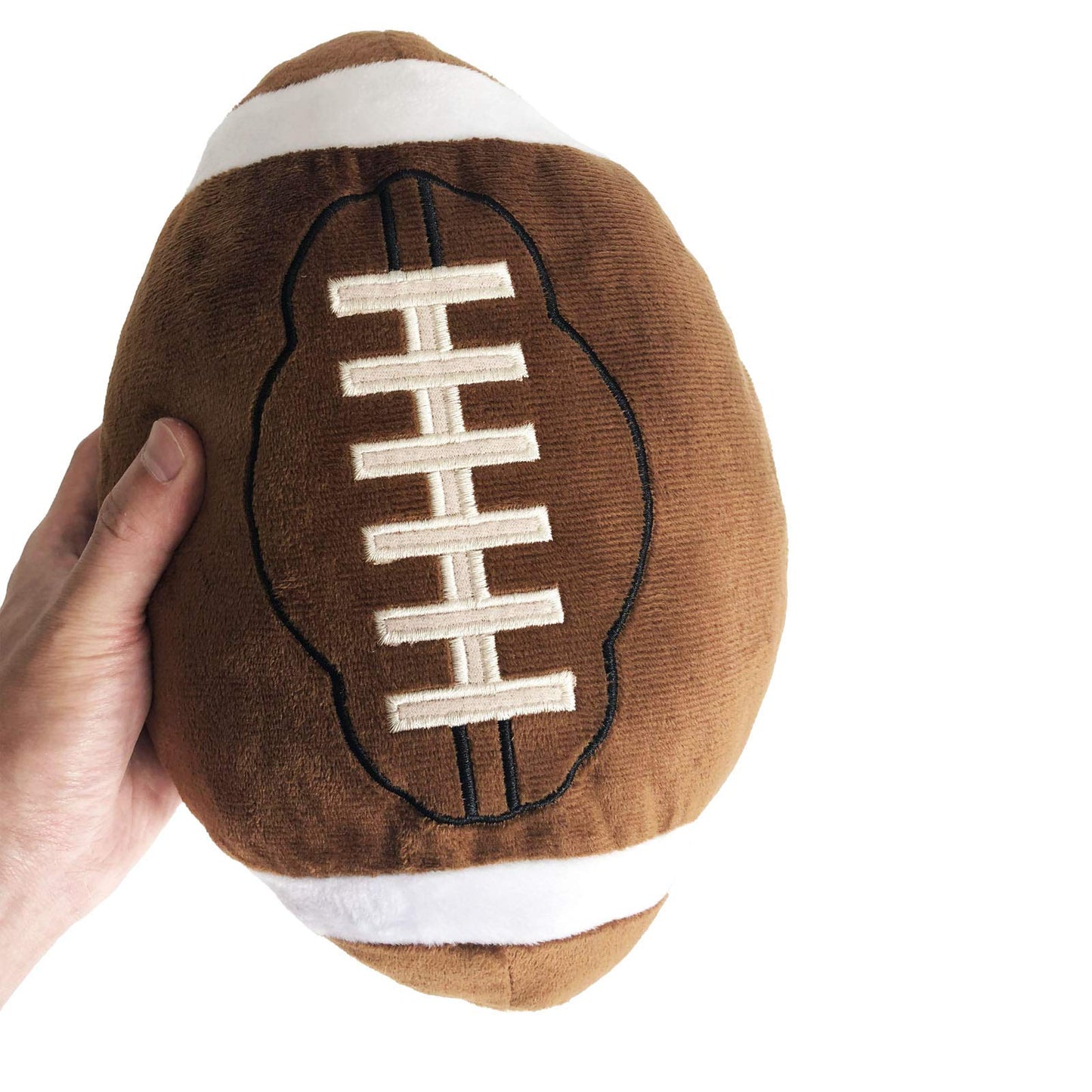CHORONMO Football Plush Pillow Fluffy Durable Football Pillows Stuffed Football Throw Pillow Soft Sports Ball Interactive Football Creative Room Decor