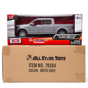 Motormax All Star Toys Exclusive 2019 Ford F-150 Limited Crew Cab Pickup Truck Abyss Gray 1/27 Diecast Model Car 79364 Grey