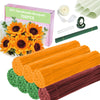 Pipe Cleaners,DIY Flower Bouquet Kit700pcs (Orange,Green,Brown) Sunflower Chenille Stems Kit, Flower Making Craft Materials(32Flowers),Art and Craft