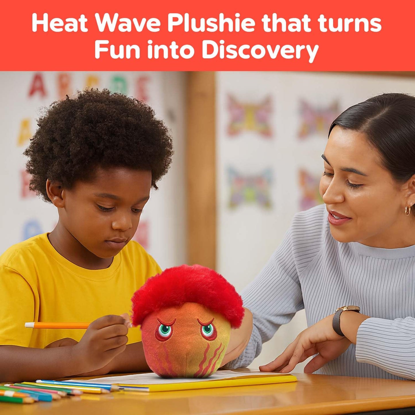 Thunderheads Heat Wave Plush, Nature-Inspired Educational Plushie with Fact Card, Soft Collectible & Sustainably-Made Weather Gift Stem Learning