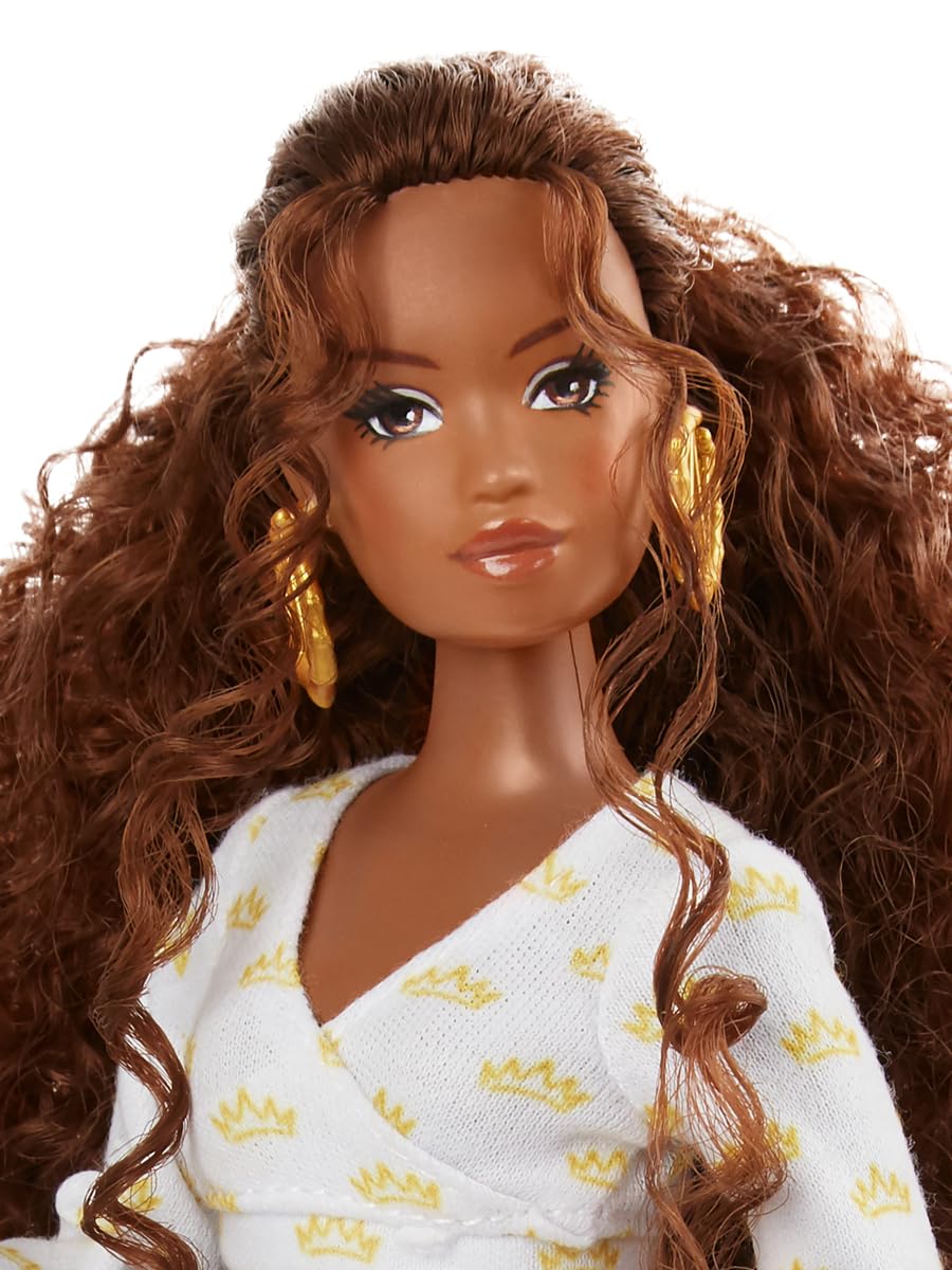 Naturalistas Dayna Crown Fest Fashion Doll, 11.5 Inch Articulated Doll with Authentic Textured Hair, Includes Fashion Pack & Accessories, Collectible
