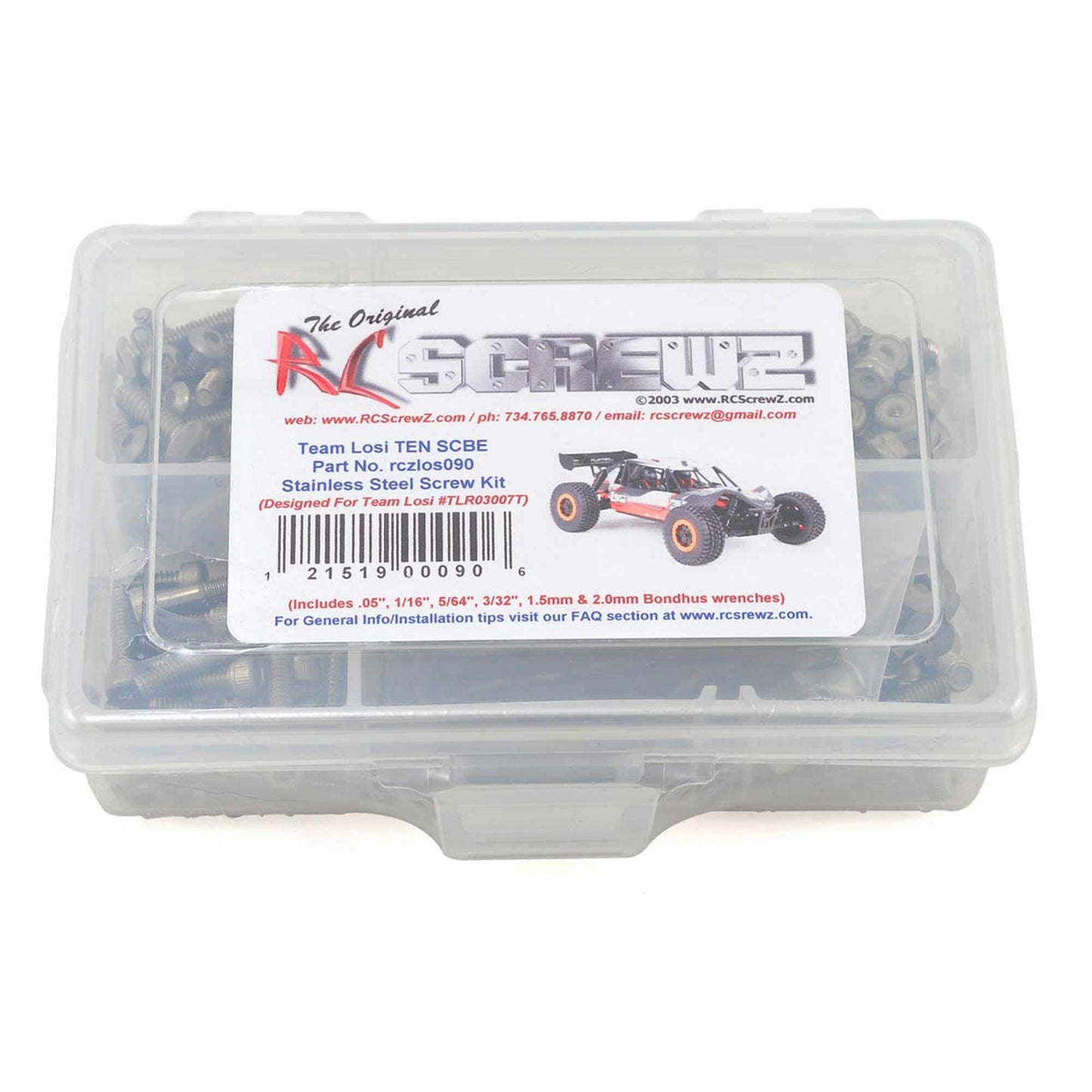 LOS090 - Team Losi TEN-SCBE (LOS03007T) Stainless Steel Screw Kit