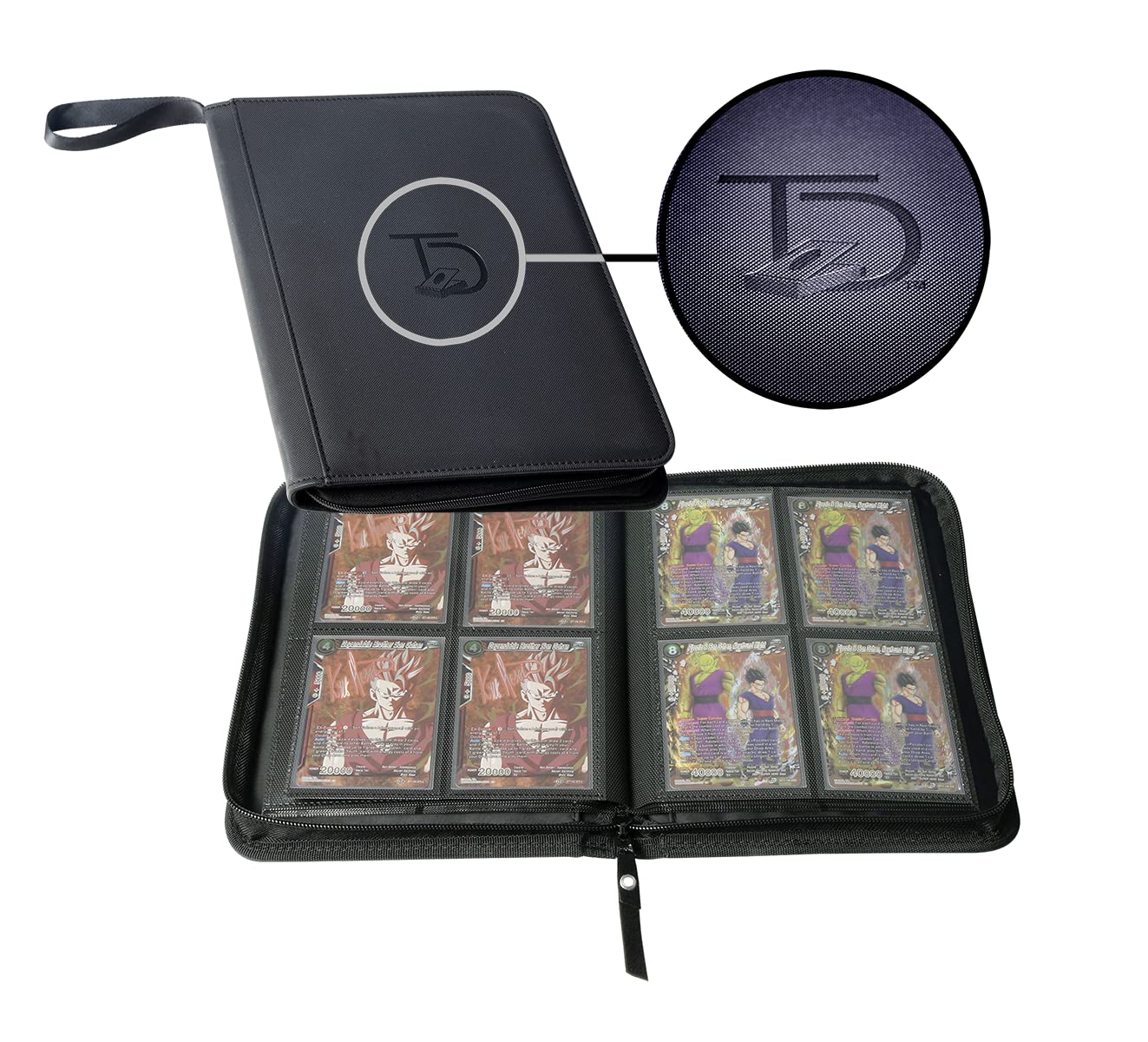 TopDeck Mini Binder | Holds 200+ Cards | 4 Pocket Trading Cards Album | Long Term Storage Binder | Side Load Sleeves | Pokemon/MTG/Yugioh/TCG Folder |