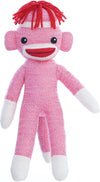 Made By Aliens Adorable Sock Monkey 8 inch, The Original Traditional Hand Knitted Stuffed Animal Toy Gift-for Kids, Babies, Teens, Girls and Boys Baby